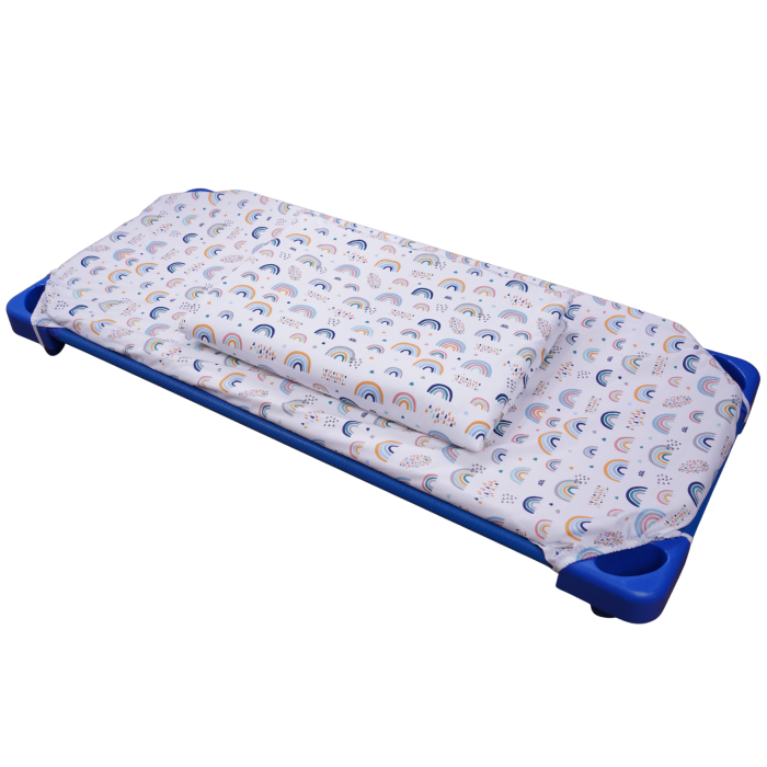 Lenjerie 2 piese pătuț stivuibil(133x58 cm) pentru grădiniță sau creșă, bumbac 100%, model Curcubee [2]