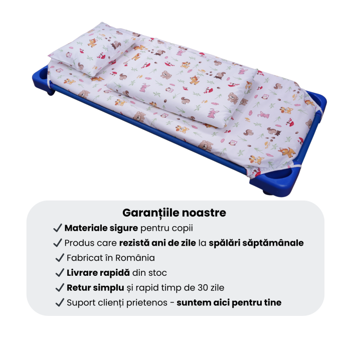 Lenjerie 3 piese patut stivuibil model animalute si ciuperci [4]