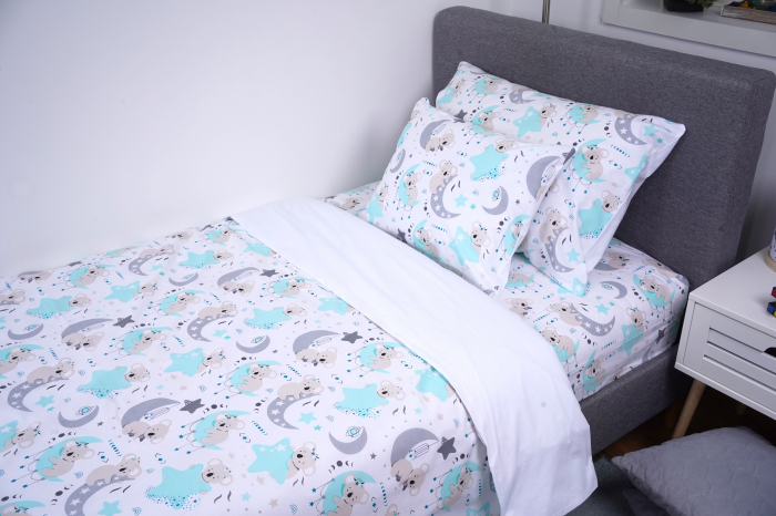 Lenjerie 3 piese pat 90x200 cm Montessorri sau o persoana model Koala [3]