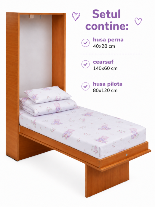 Lenjerie 3 piese patut incastrabil model iepurasi [2]