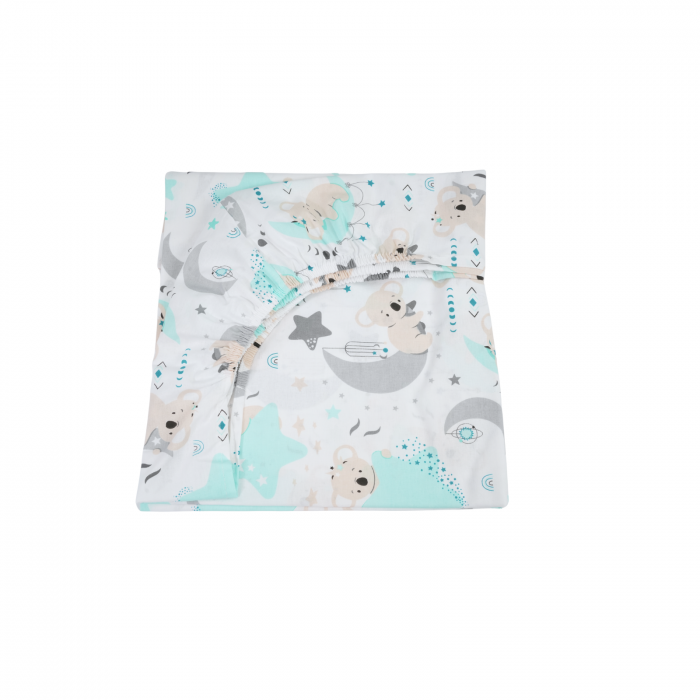 Lenjerie 3 piese patut incastrabil sau rabatabil bumbac 100% model ursulet Koala [2]
