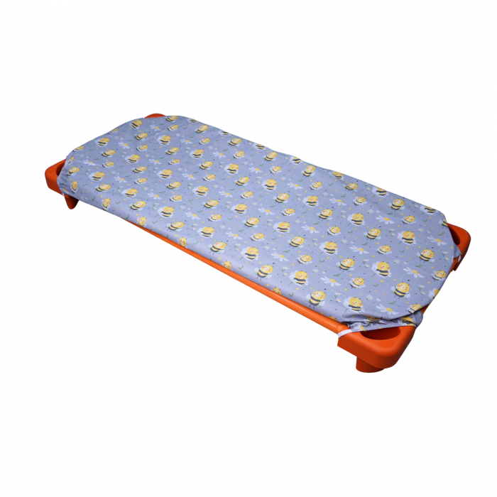 Lenjerie 5 piese patut stivuibil bumbac 100%  model albinute si floricele -editie limitata [2]