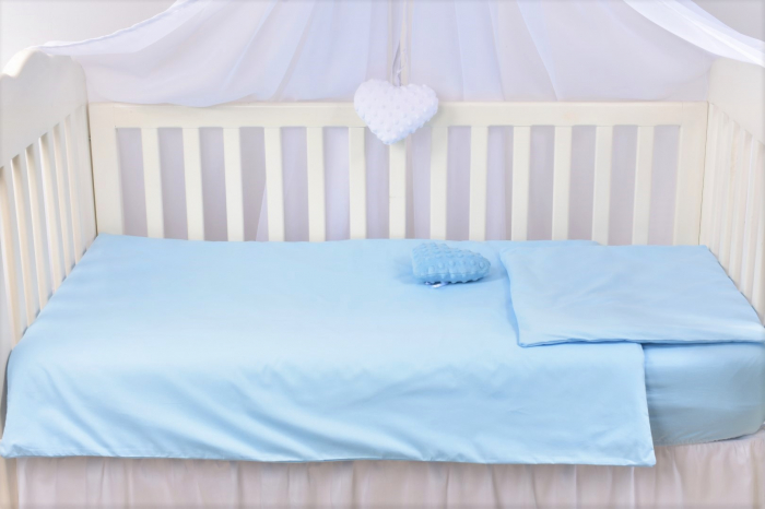 Lenjerie bumbac culoare bleu [3]