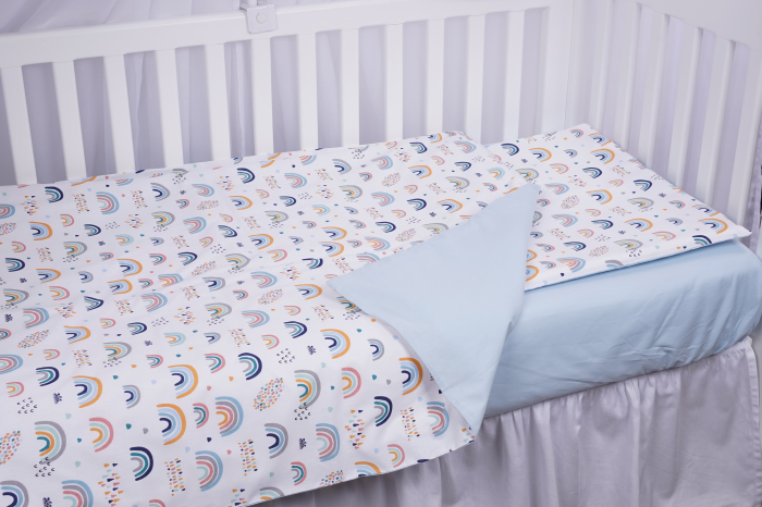 Lenjerie 5 piese bumbac model curcubee colorate patut 120x60 cm [2]
