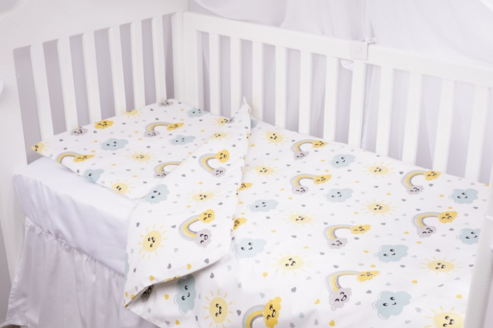 Lenjerie 6 piese patut 120x60 cm bumbac 100% model curcubee si norisori [2]