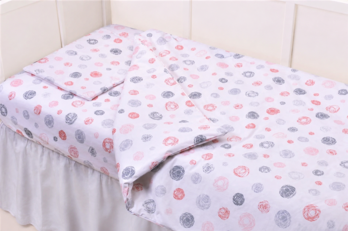 Lenjerie 5 piese pătuț 120x60 cm, bumbac 100%, model ghemotoace [2]