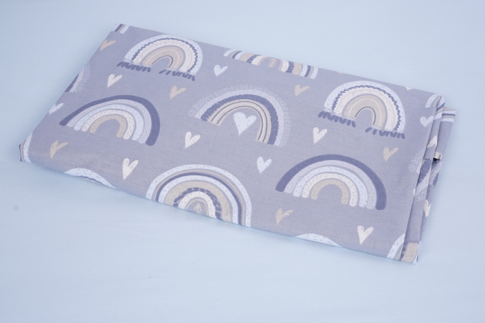 Lenjerie 5 piese bumbac model curcubee blue patut 120x60 cm [3]