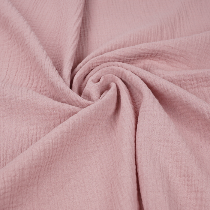 Muselina culoare roz prafuit bumbac organic 100% certificat GOTS, 80x80 cm [2]