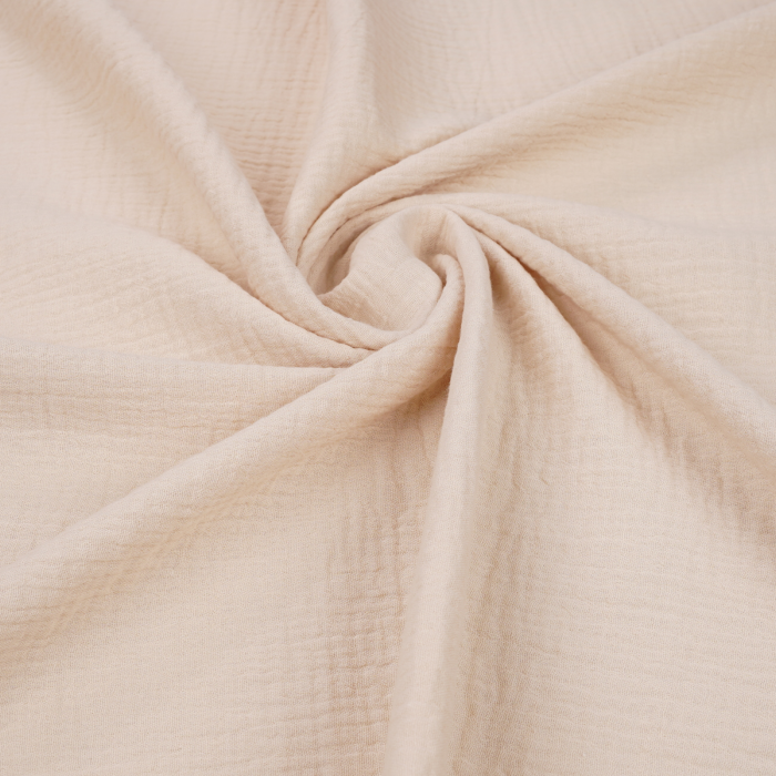 Muselina culoare beige bumbac organic 100% certificat GOTS, 80x80 cm [2]