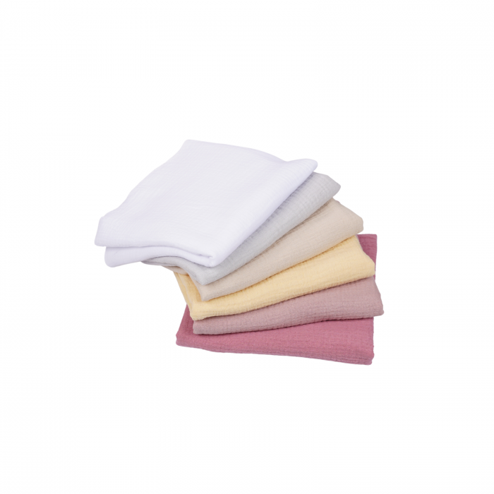 Muselina culoare beige bumbac organic 100% certificat GOTS, 80x80 cm [3]