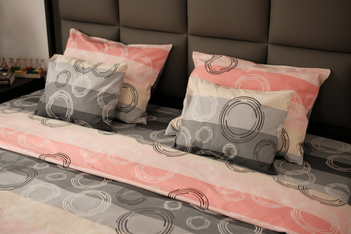 Rose Circles   - lenjerie de pat bumbac 100% personalizabila pe dimensiuni [5]