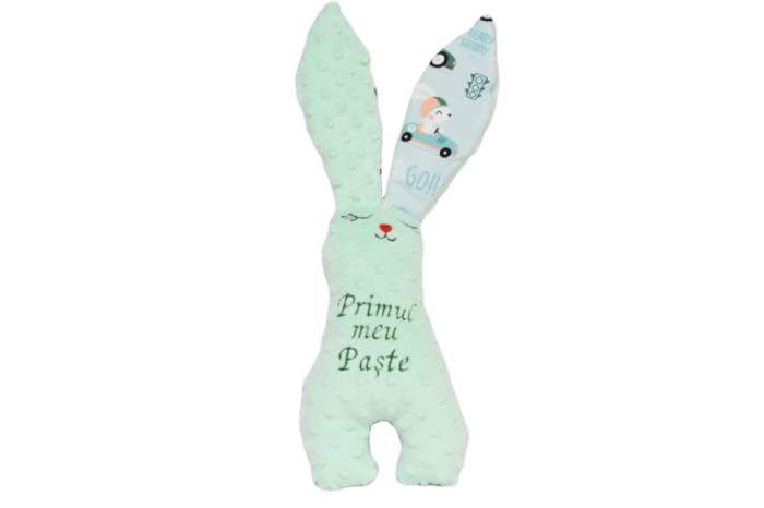 Pachet cadou bebelus Iepuras Paste plus verde menta si  3x scutece finet crengute [2]