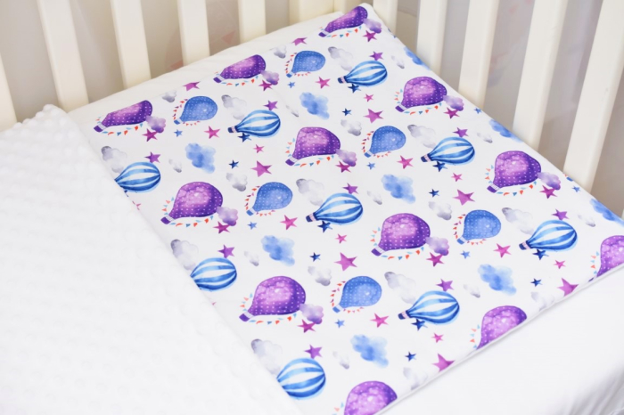 Pachet cadou bebelus Iepuras Paste, scutec muselina, pernuta plata, model Baloane [3]