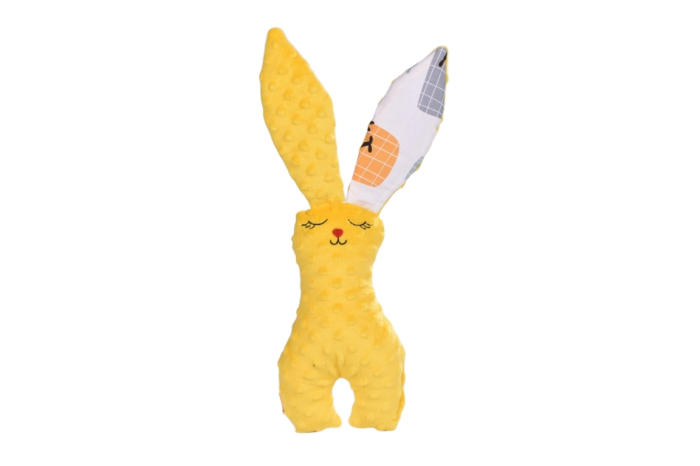 Pachet Cadou bebelusi Iepuras Paste si set 2x museline galbena si alb [3]