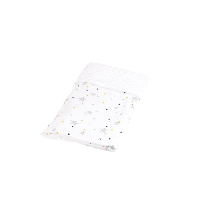 Pachet cadou Iepuras Paste si paturica model stelute colorate  si plus alb [2]