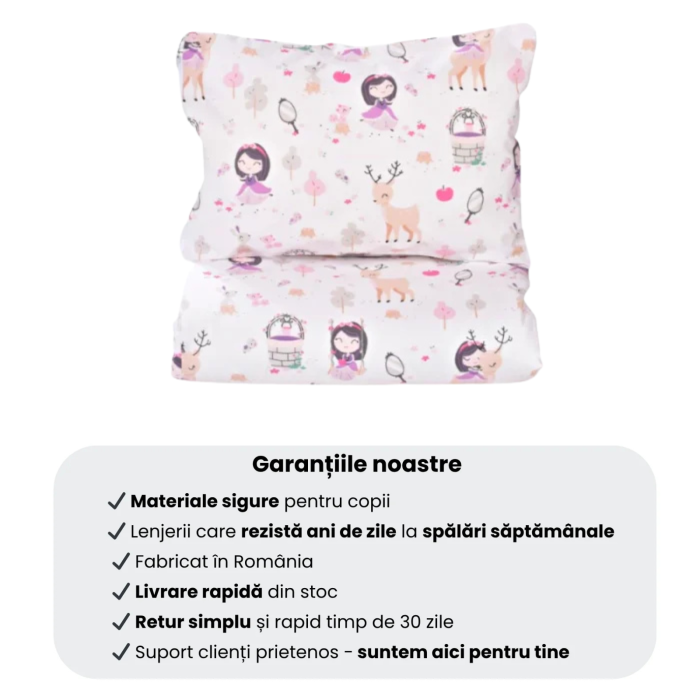 Pachet Set lenjerie 3 piese patut stivuibil model fetite + protectie impermeabila - Paturica fermecata [5]