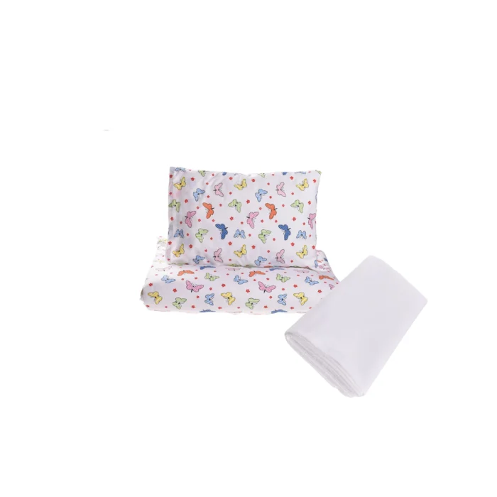 Pachet Set lenjerie 5 piese patut incastrabil fluturasi + protectie impermeabila [2]