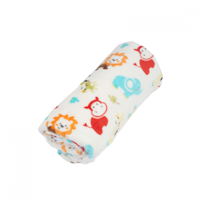 Paturica Bebe 90x70 cm – Model Animalute, Moale si Calduroasa, cu Doua Fete [5]