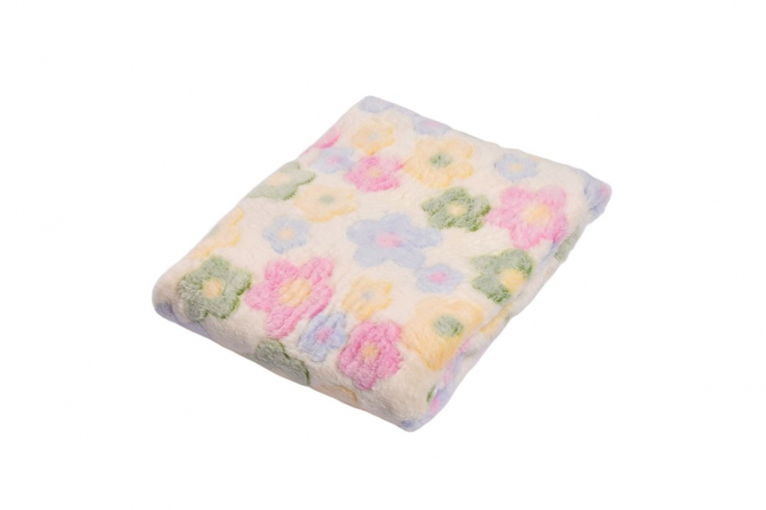 Paturica Cocolino Fleece Bebe 80x80 cm – Model Floricele, Moale si Calduroasa [6]