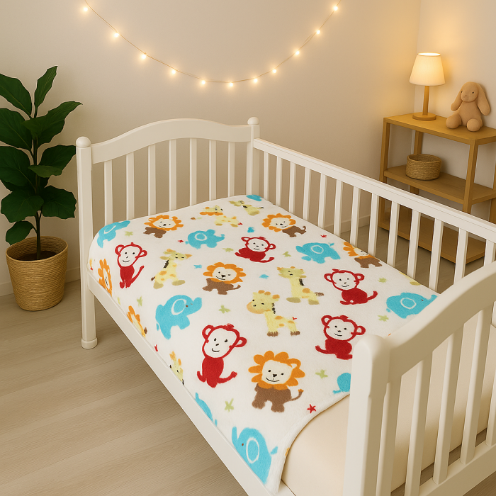 Paturica Bebe 90x70 cm – Model Animalute, Moale si Calduroasa, cu Doua Fete [7]