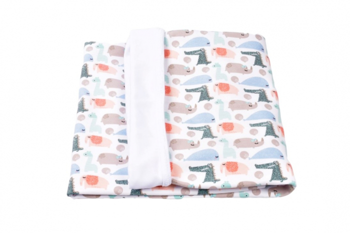 Paturica dubla bumbac organic model animalute  80x80 cm [3]