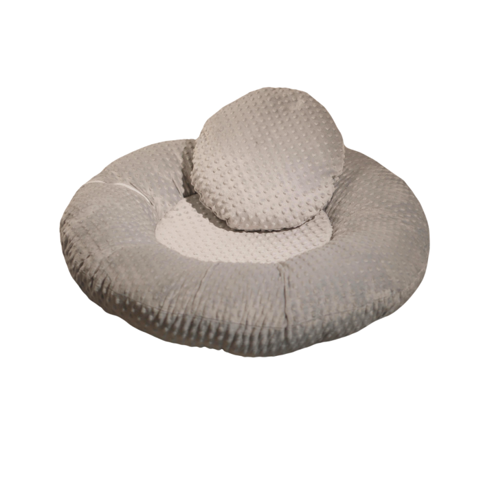 Pernă culcuș din Minky Premium Rotund, pentru căței și pisici, talie medie și mică, cu pernă detașabilă, prevăzută cu fermoar 85x85 [4]