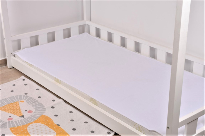 Protectie impermeabila pat 120x200 cm, culoare alb [3]
