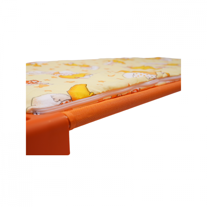 Husa saltea patut stivuibil bumbac 100% standard, model ursuleti pe fond galben [2]