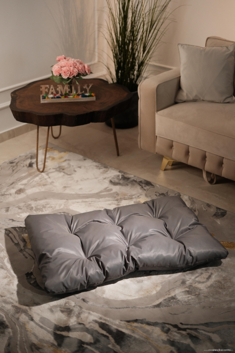 Saltea pernă impermeabilă, matlasată, pentru căței și pisici, talie medie si mică, pentru interior și exterior, 100x65 cm [2]