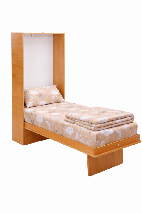 Set complet Lenjerie 5 piese patut incastrabil rabatabil bumbac 100% model norisori maro [3]