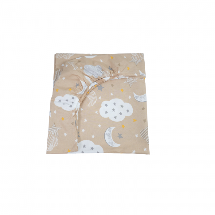 Set complet Lenjerie 5 piese patut incastrabil rabatabil bumbac 100% model norisori maro [2]