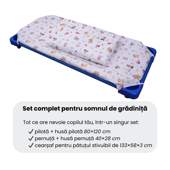 Lenjerie 5 piese patut stivuibil model animalute si ciuperci [4]