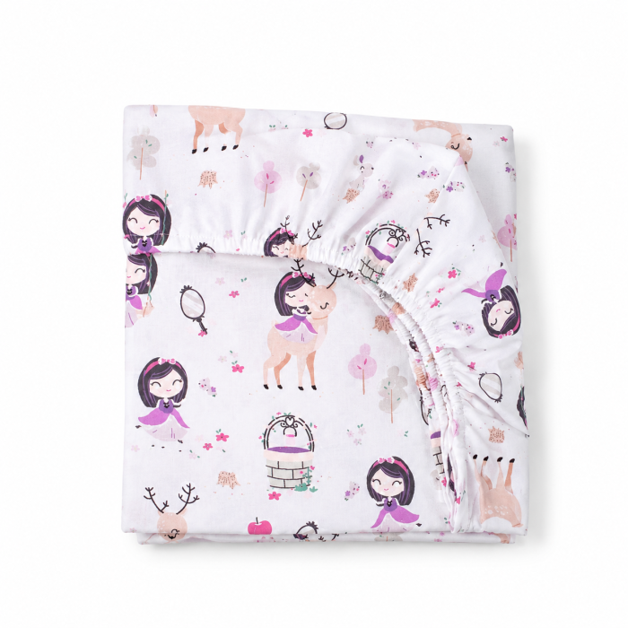 Set complet lenjerie 5 piese pentru patut incastrabil gradinita model fetite [5]