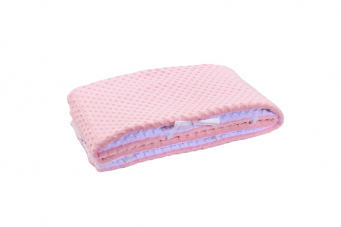 Set complet lenjerie 7 piese model iepurasi balerine si plus minky alb/roz patut 120x60 cm [3]