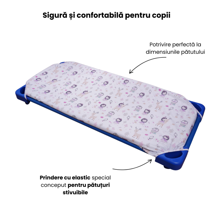 Set lenjerie 3 piese patut stivuibil gradinita, model fetite [3]
