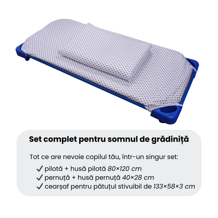 Lenjerie 5 piese patut stivuibil model bulinute gri [4]