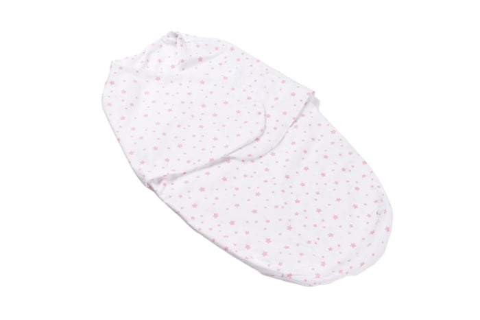 Sistem de infasat bumbac 100% model Stelute mici roz  0-3 luni [1]