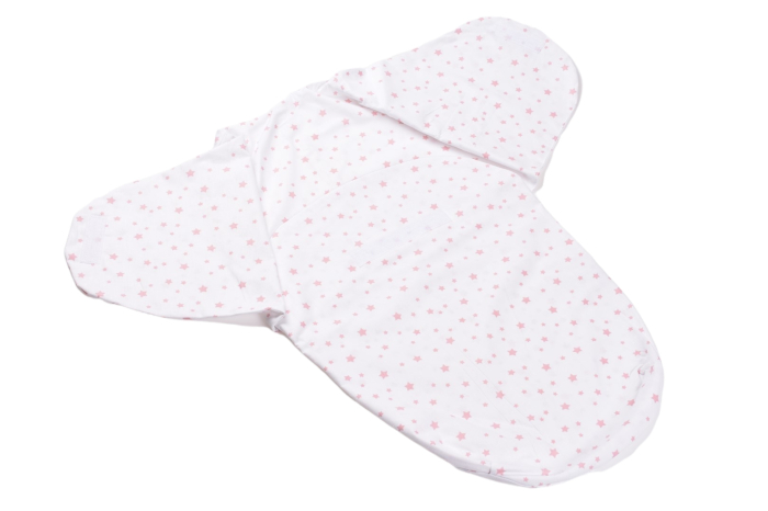 Sistem de infasat bumbac 100% model Stelute mici roz  0-3 luni [2]
