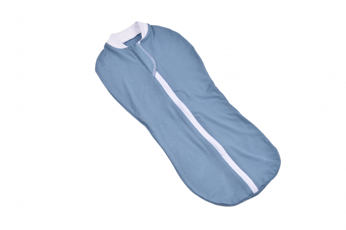 Set sistem de infasat si turban bambus blue 0-3 luni [2]