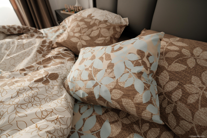 Soft Leaves - lenjerie de pat bumbac 100% personalizabila pe dimensiuni [2]