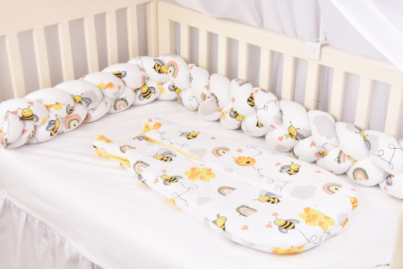 Noutati - Aparatoare impletita bumbac 100% model albinute 240 cm