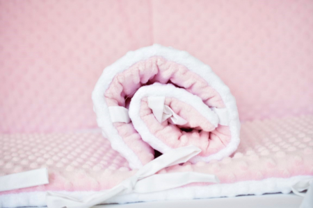 Aparatori clasice minky groase alb/roz [4]