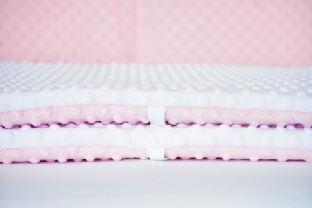 Aparatori clasice minky groase alb/roz [3]