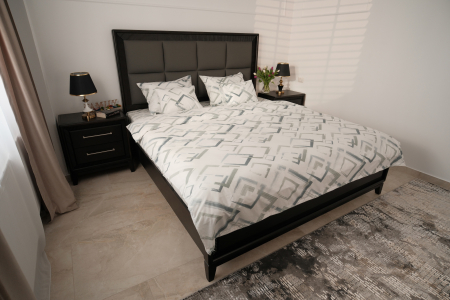 Lenjerie Pat 1 Persoana - Quiet Square  - lenjerie de pat bumbac 100% personalizabila pe dimensiuni