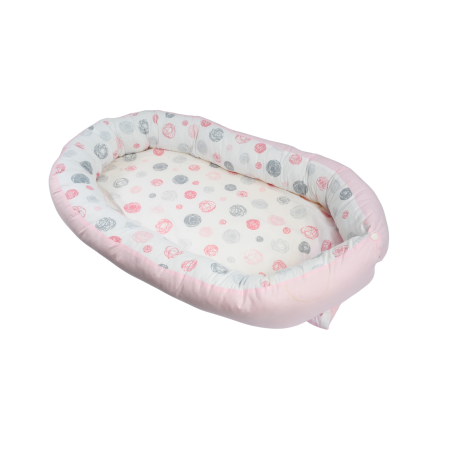 Baby Nest 0-12 Luni - Babynest 0-6 luni bumbac 100% model ghemotoace si bumbac roz