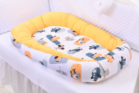 Babynest + salteluta suplimentara model Elicoptere galbene [2]