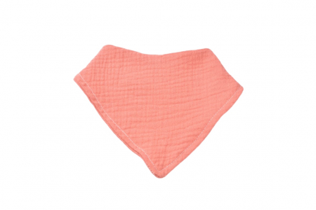 Produse pentru mamici - Bavetica din muselina bumbac organic GOTS culoare roz inchis