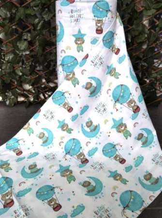 Cearsaf bumbac 100% model ursuleti in balon 120x60 cm [2]