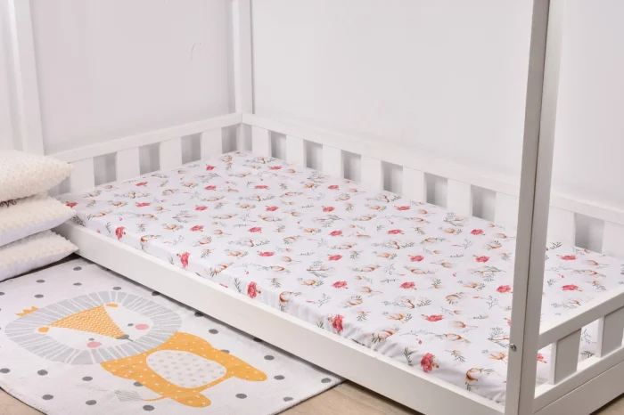 Cearșaf bumbac 100%, model curcubee flori de bumbac 120x60 cm [1]