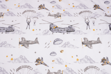 Cearsaf bumbac 100% model soldatei cu verde 120x60 cm [1]